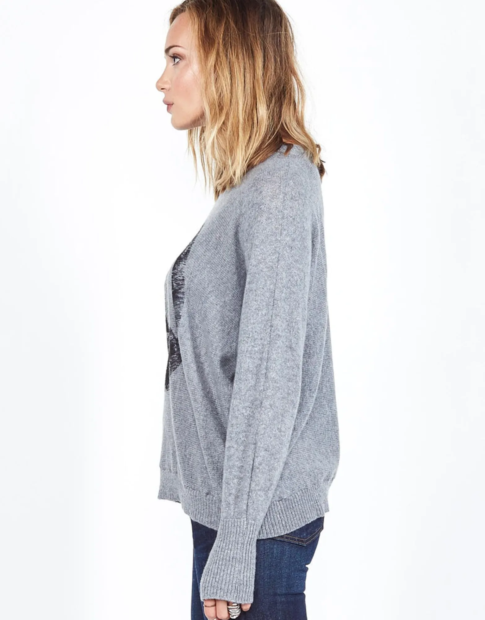 Best Ladona Vintage Peace Cashmere Sweater W/Thumbholes Women Sweaters & Knits