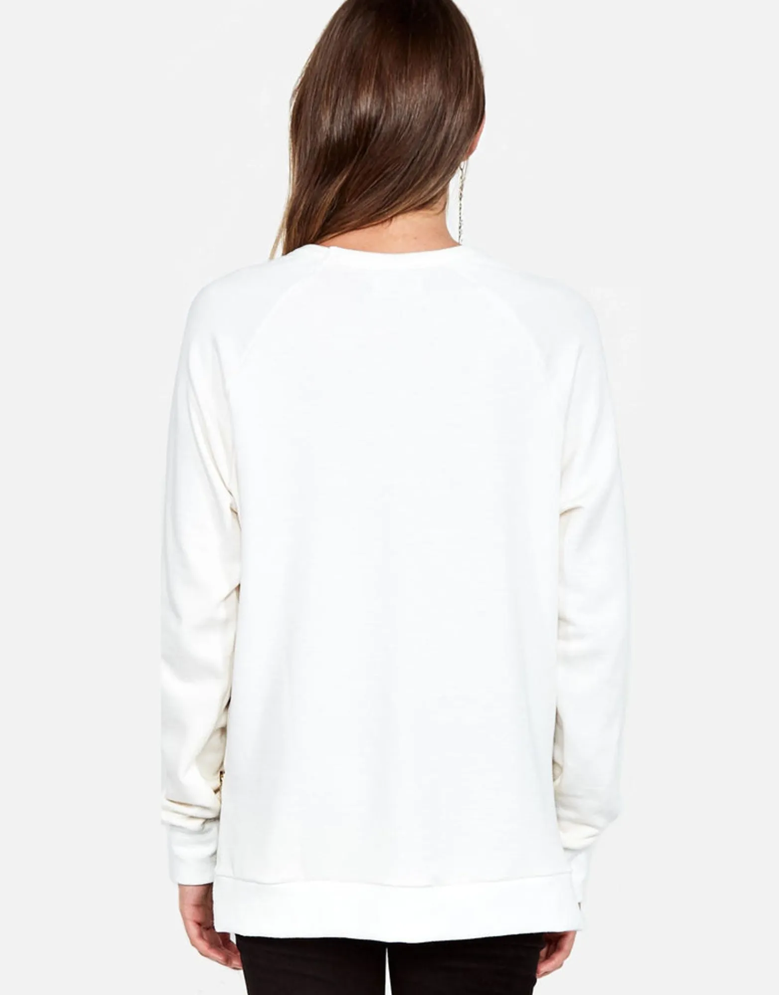 Outlet Les Fashion Robot L/S Pullover W/ Side Zippers Women Long Sleeve