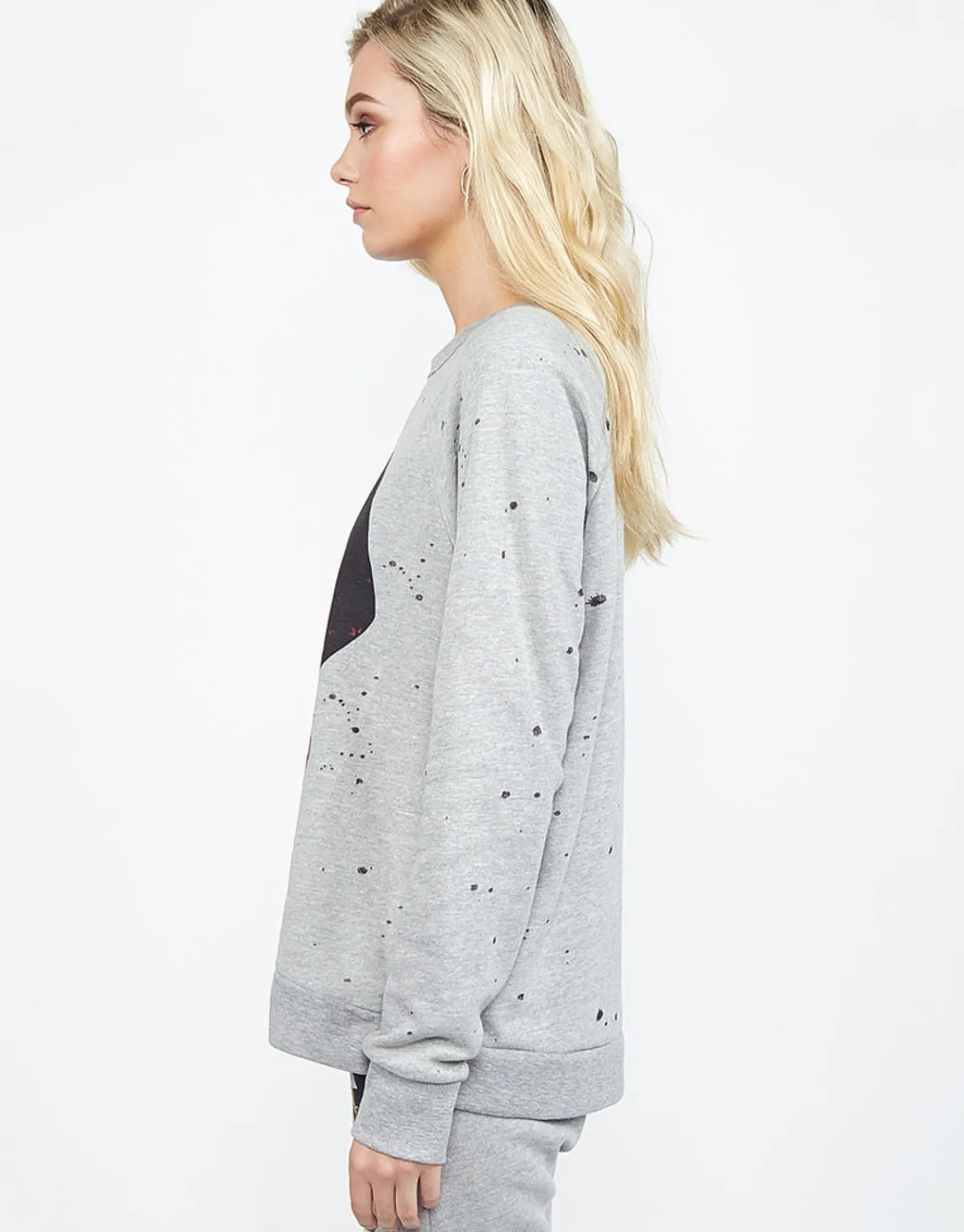 Outlet Les Lipstick Mouth L/S Pullover W/ Side Zippers Women Long Sleeve