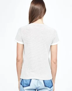 Clearance Limp Love Heart S/S Roll Up Tee For Women Women Short Sleeve