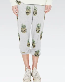 Sale Women'S Alana Mini Color Pineapple Skulls Crop Sweat Pant Women Crop Sweatpants