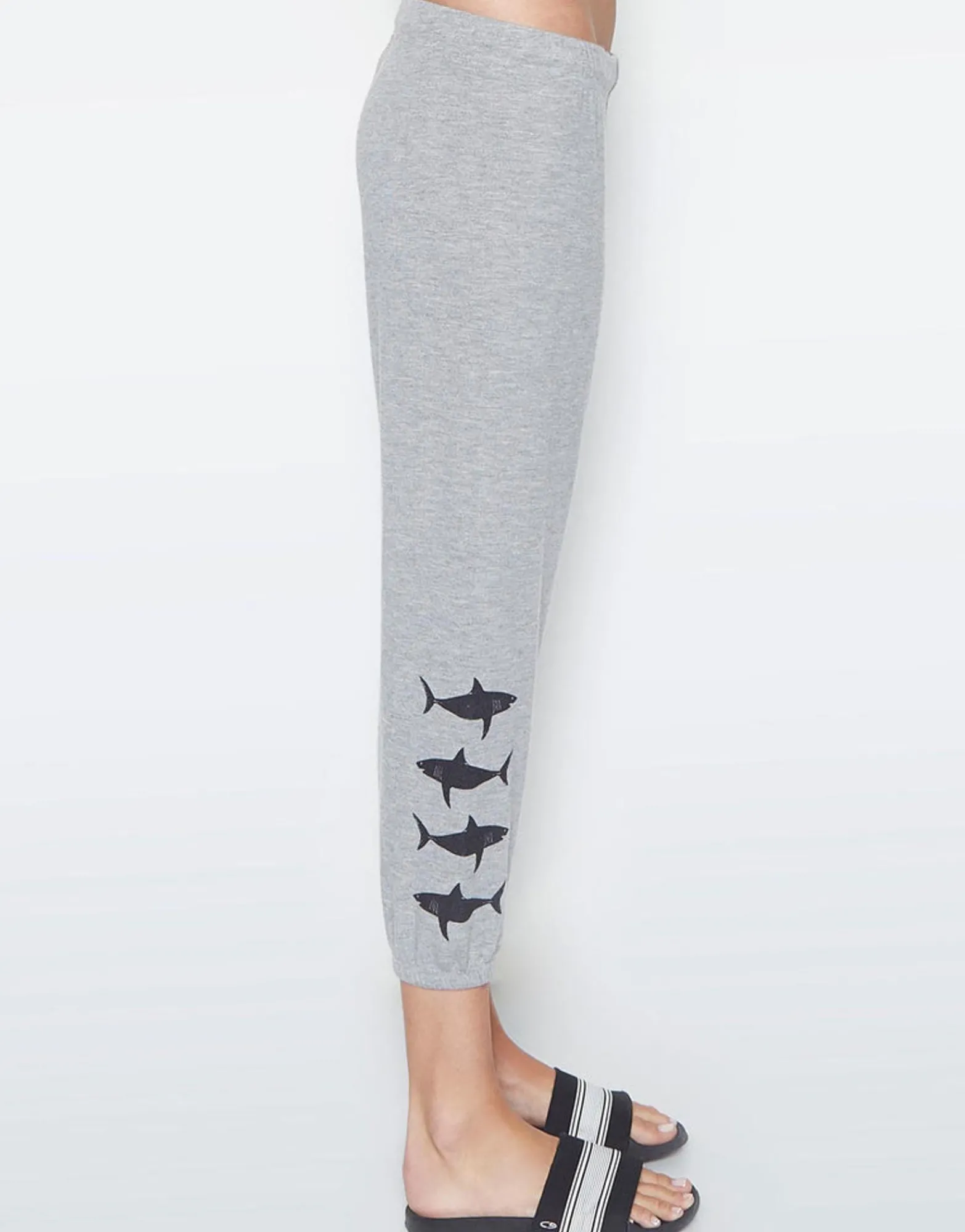 Store Women'S Alana Shark Leg Crop Sweat Pant Women Crop Sweatpants