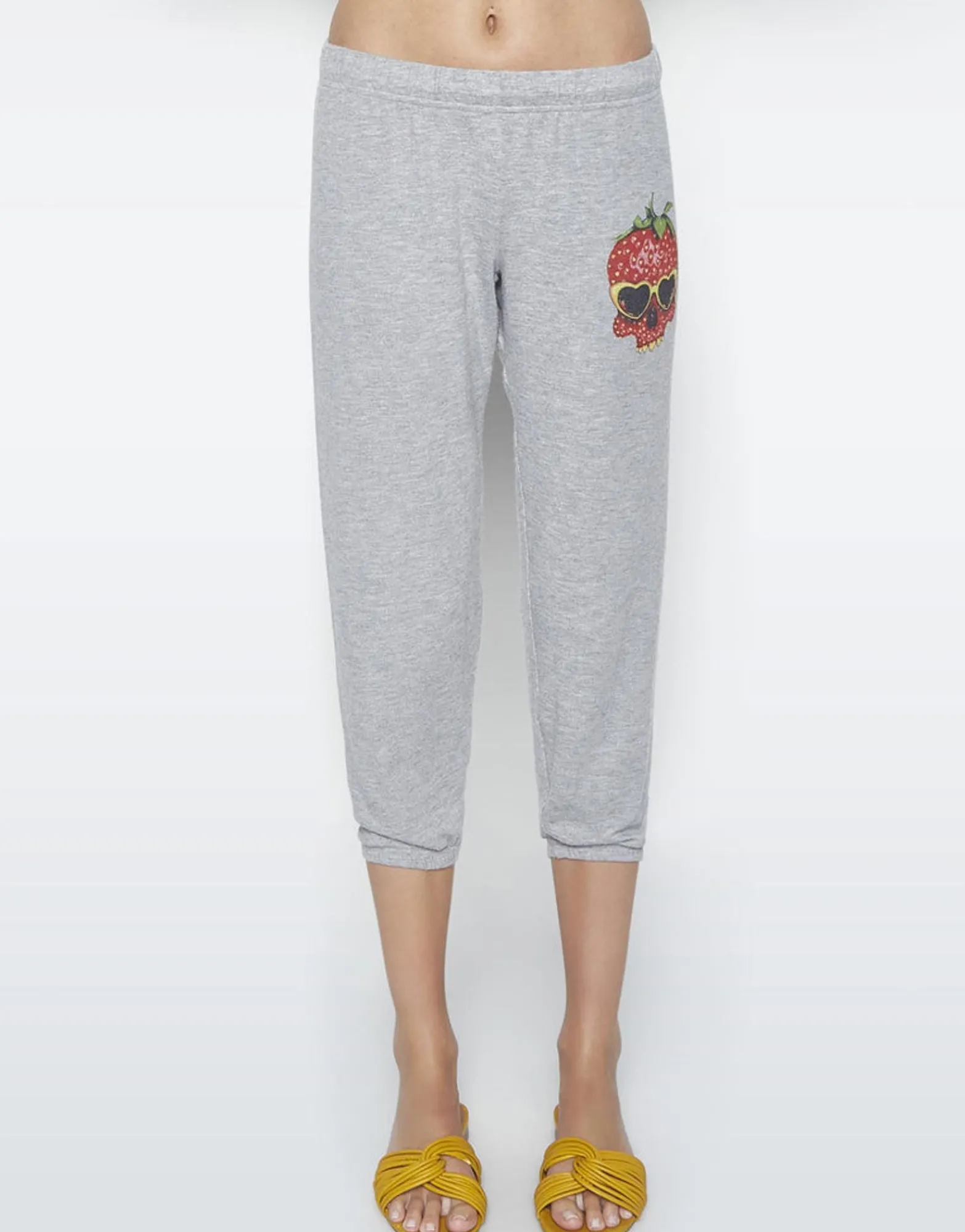Best Sale Women'S Alana Strawberry Skull Crop Sweat Pant Women Crop Sweatpants