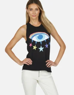 Cheap Women'S Ashlin Heart Eye Skull Tank Tee In White Women Tanks