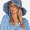 Cheap Women'S Blue Adina X All Over Denim Hats