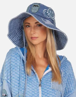 Cheap Women'S Blue Adina X All Over Denim Hats