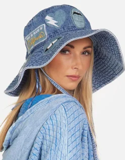 Cheap Women'S Blue Adina X All Over Denim Hats