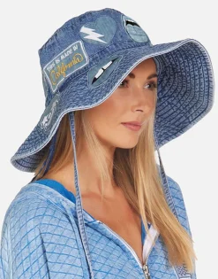 Cheap Women'S Blue Adina X All Over Denim Hats
