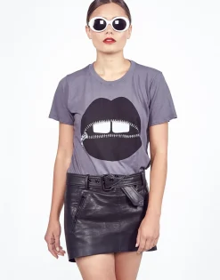 Best Women'S Croft Zipper Mouth S/S Vintage Tee Women Short Sleeve