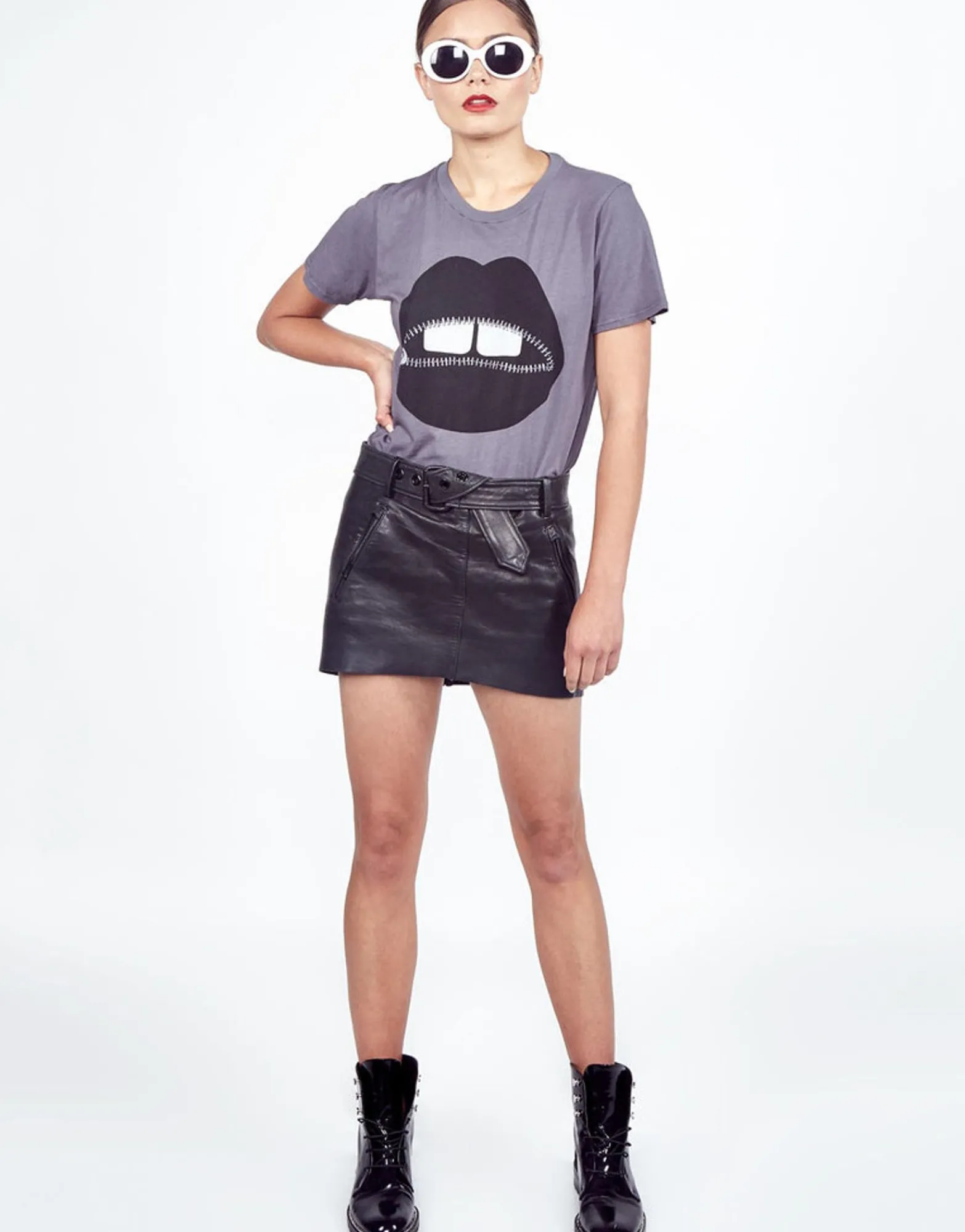 Best Women'S Croft Zipper Mouth S/S Vintage Tee Women Short Sleeve