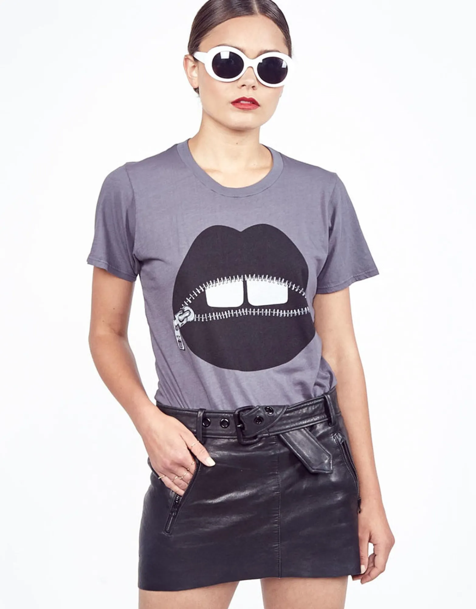 Best Women'S Croft Zipper Mouth S/S Vintage Tee Women Short Sleeve