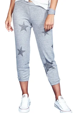Best Women'S Mini Stripe Stars Crop Sweat Pant Women Crop Sweatpants