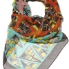 Clearance Women'S Victoria Tribal Silk Chiffon Scarfulti Lifestyle