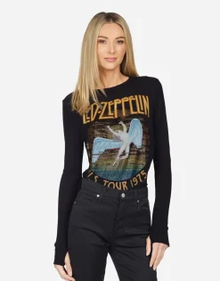 Best Led Zeppelin 1975 Tour Fitted Top | Mckinley X By Women Long Sleeve