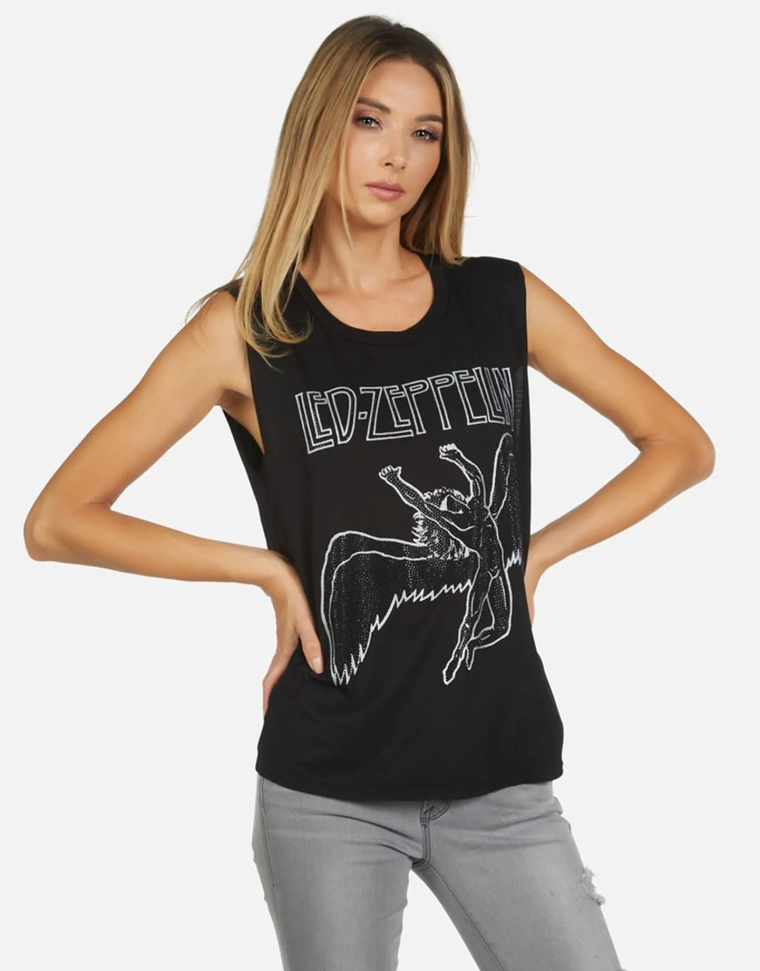 Best Led Zeppelin Outline Boyfriend Tank | Kel By Women Tanks
