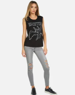 Best Led Zeppelin Outline Boyfriend Tank | Kel By Women Tanks