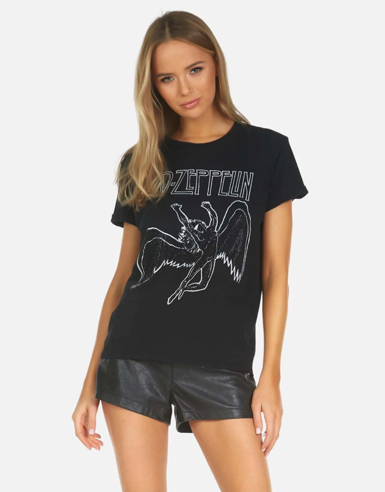 Store Led Zeppelin Outline Vintage Tee | Edda X By Women Short Sleeve