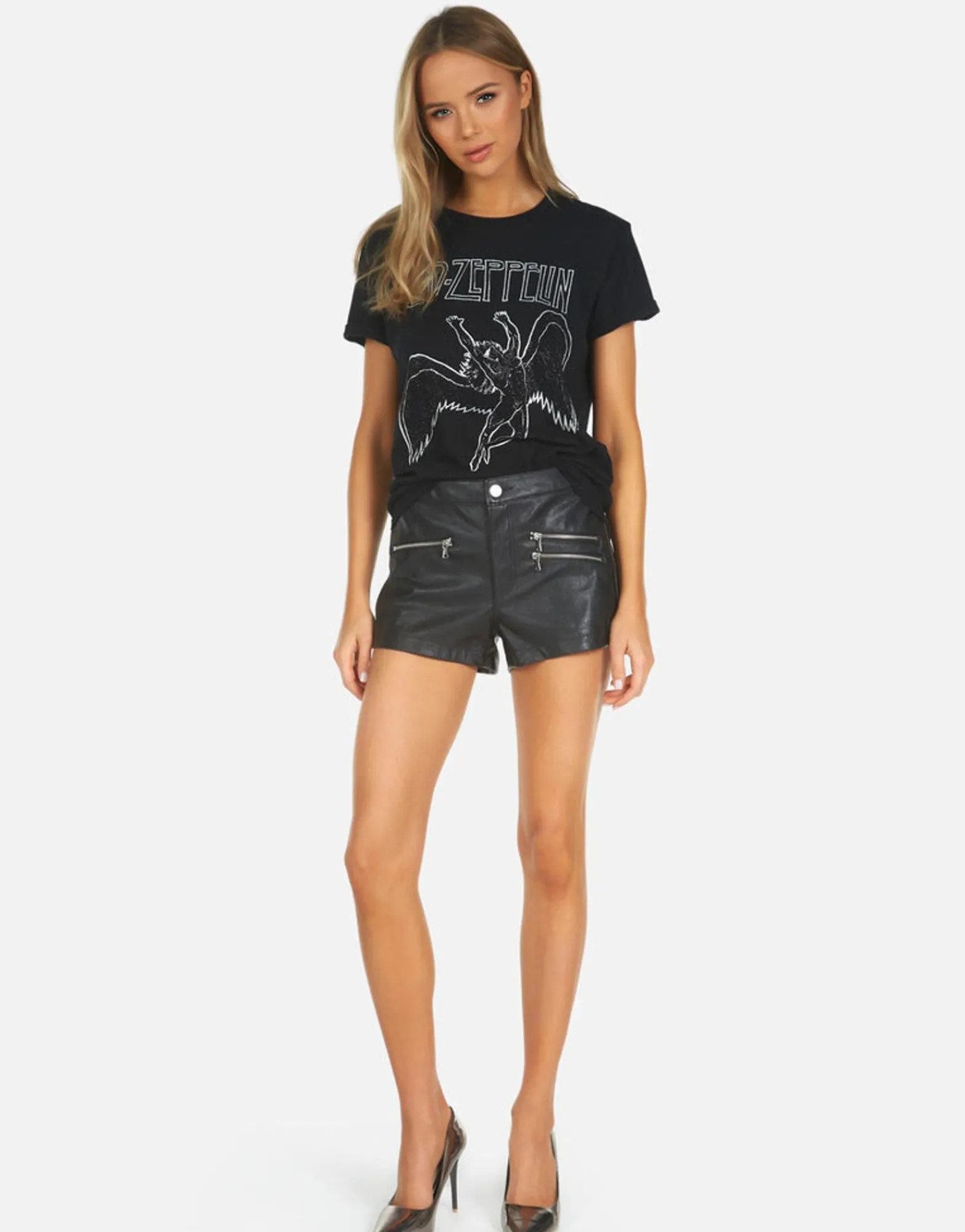 Store Led Zeppelin Outline Vintage Tee | Edda X By Women Short Sleeve