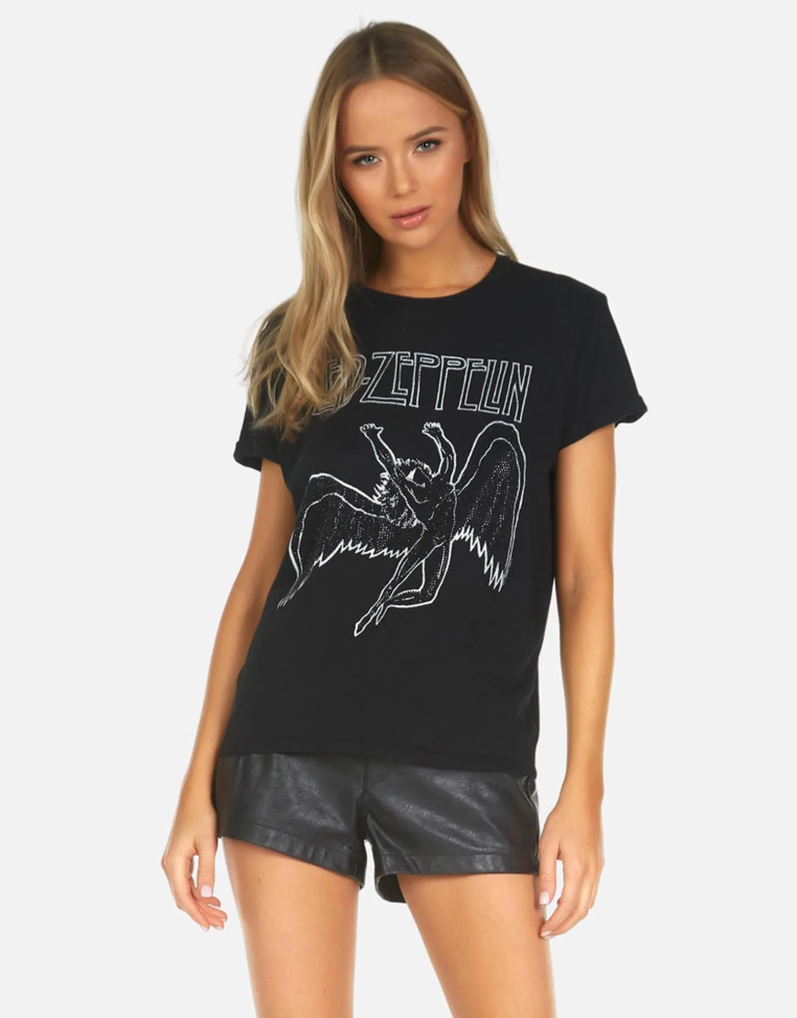 Store Led Zeppelin Outline Vintage Tee | Edda X By Women Short Sleeve