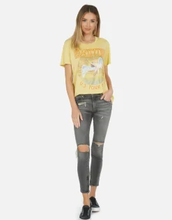 Cheap Led Zeppelin Tour 1975 Vintage Tee | Wolf By Women Short Sleeve