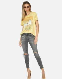 Cheap Led Zeppelin Tour 1975 Vintage Tee | Wolf By Women Short Sleeve
