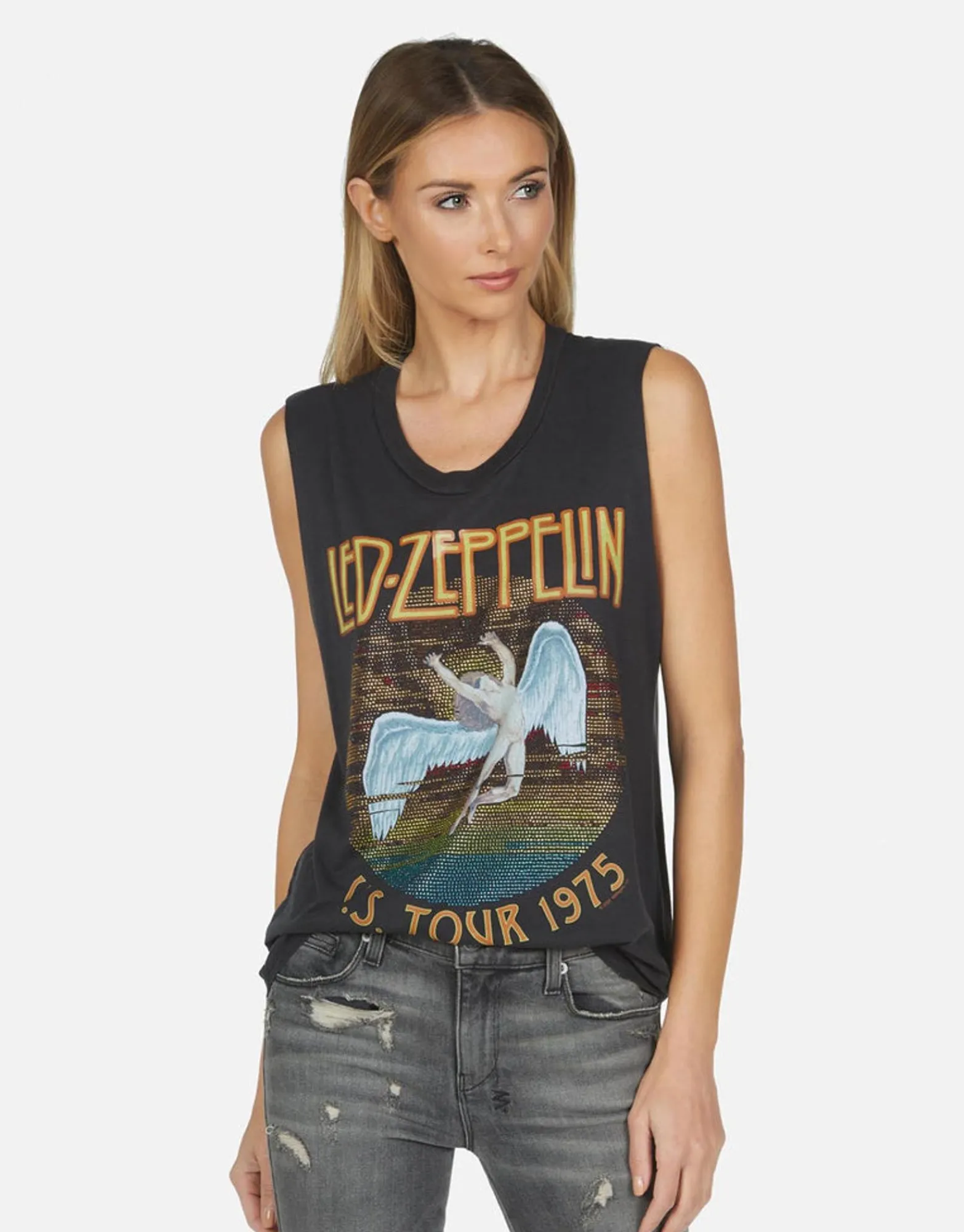 Fashion Led Zeppelin Vintage 1975 Tour Tank Top | Kel By Women Tanks