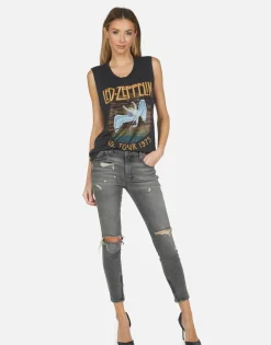 Fashion Led Zeppelin Vintage 1975 Tour Tank Top | Kel By Women Tanks