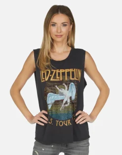 Fashion Led Zeppelin Vintage 1975 Tour Tank Top | Kel By Women Tanks
