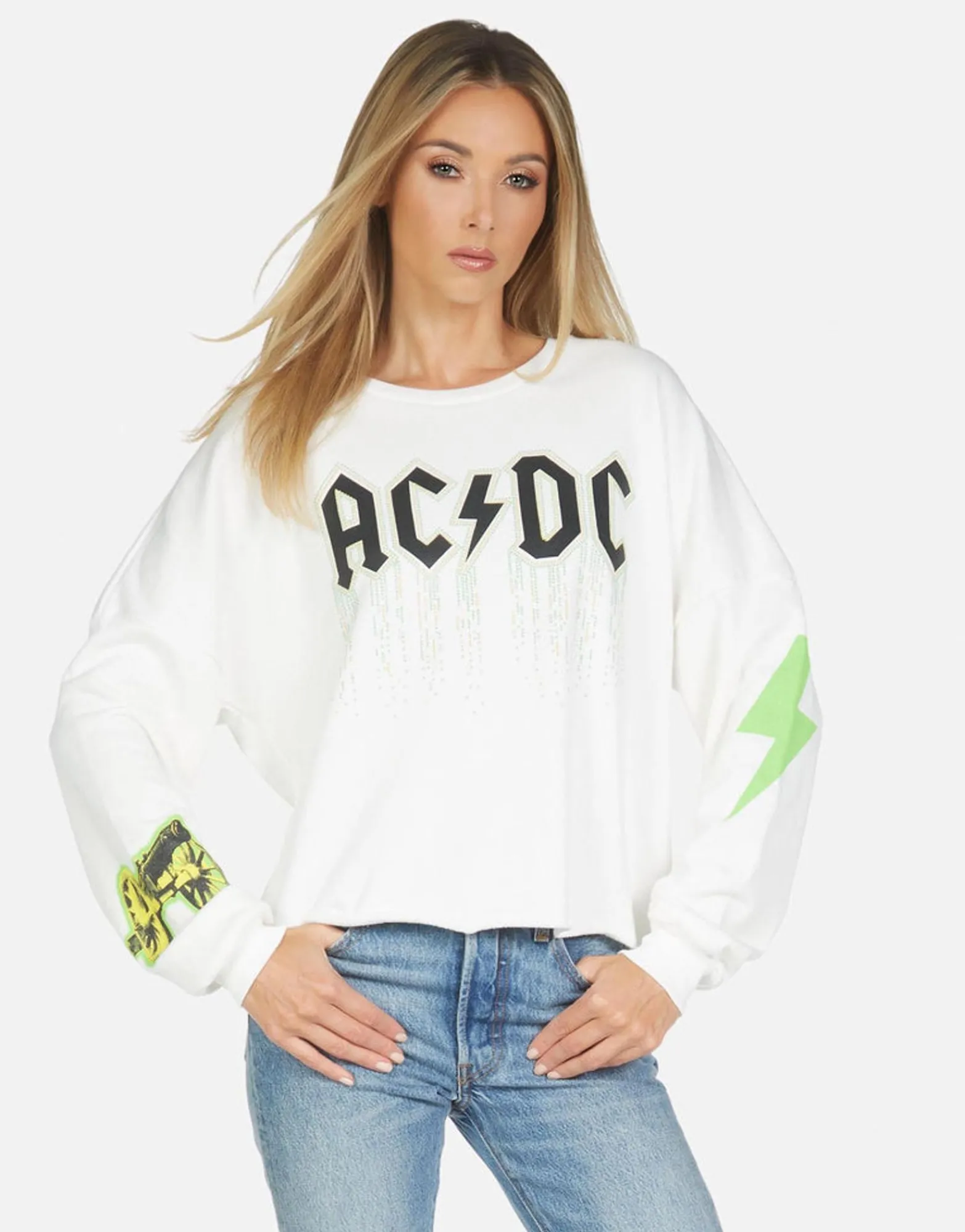 Shop Lee Ac/Dc Neon Stud Women Long Sleeve