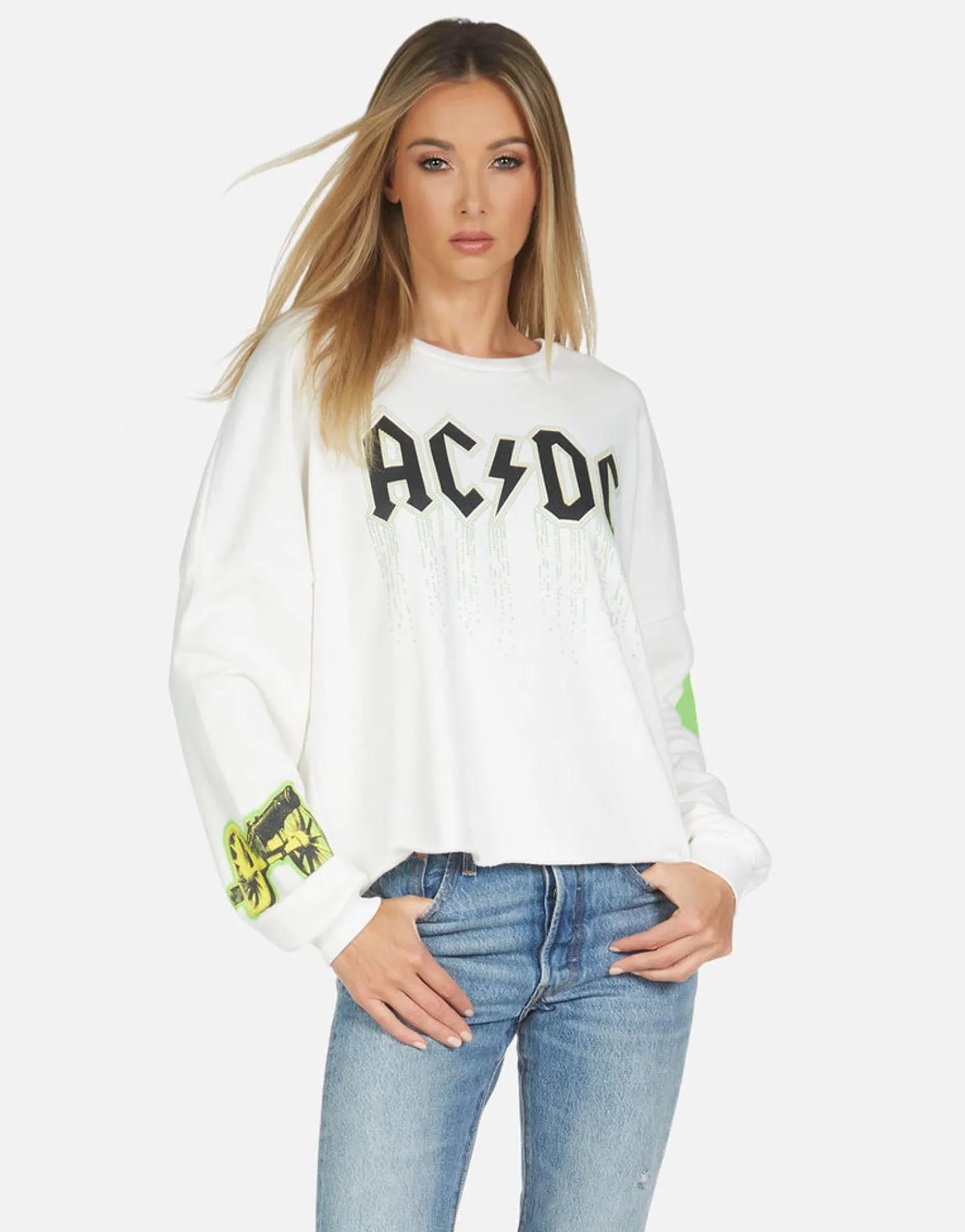 Shop Lee Ac/Dc Neon Stud Women Long Sleeve