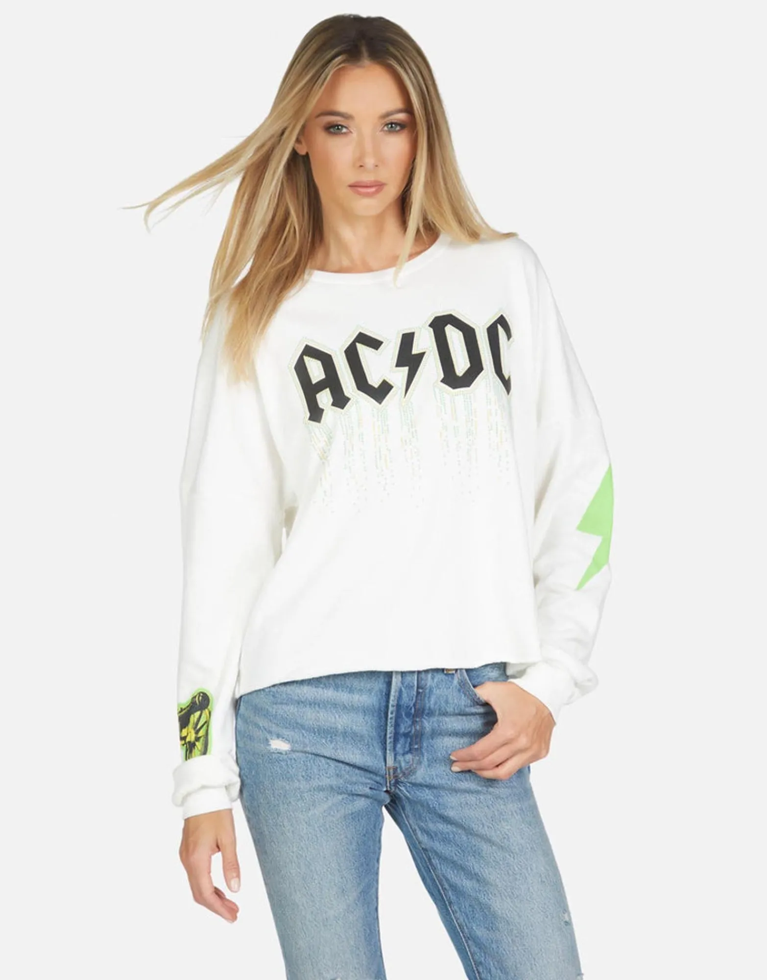Shop Lee Ac/Dc Neon Stud Women Long Sleeve
