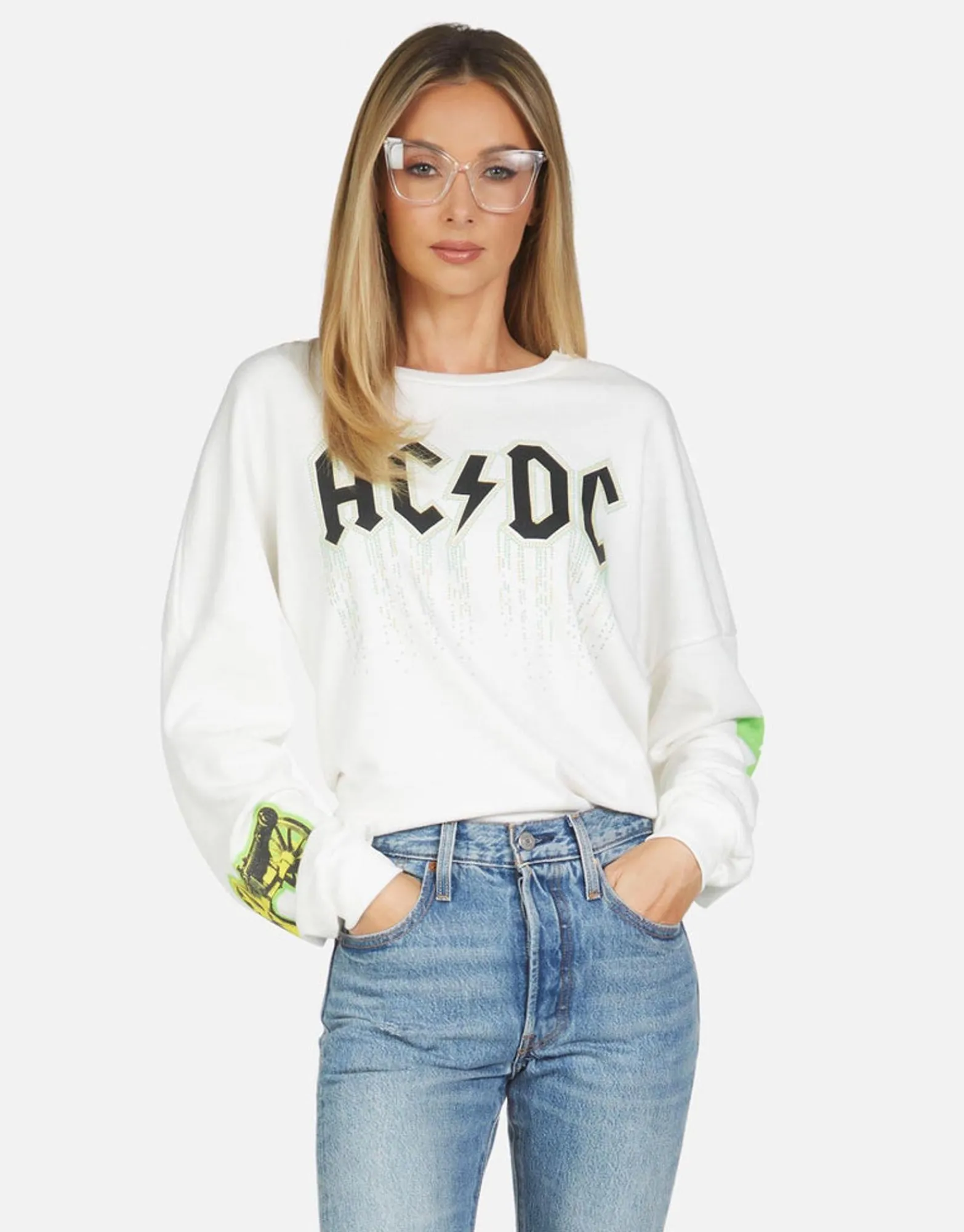 Shop Lee Ac/Dc Neon Stud Women Long Sleeve