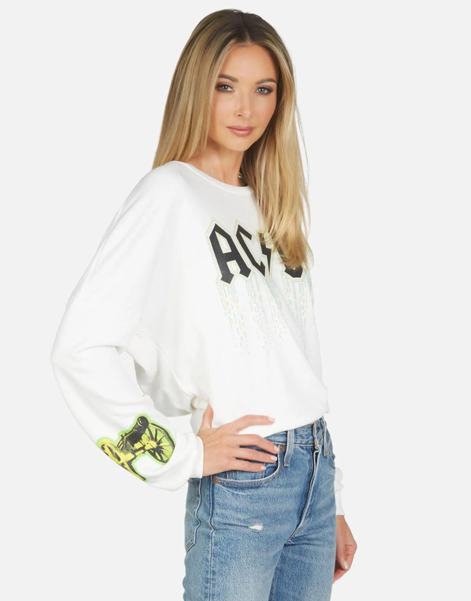 Shop Lee Ac/Dc Neon Stud Women Long Sleeve