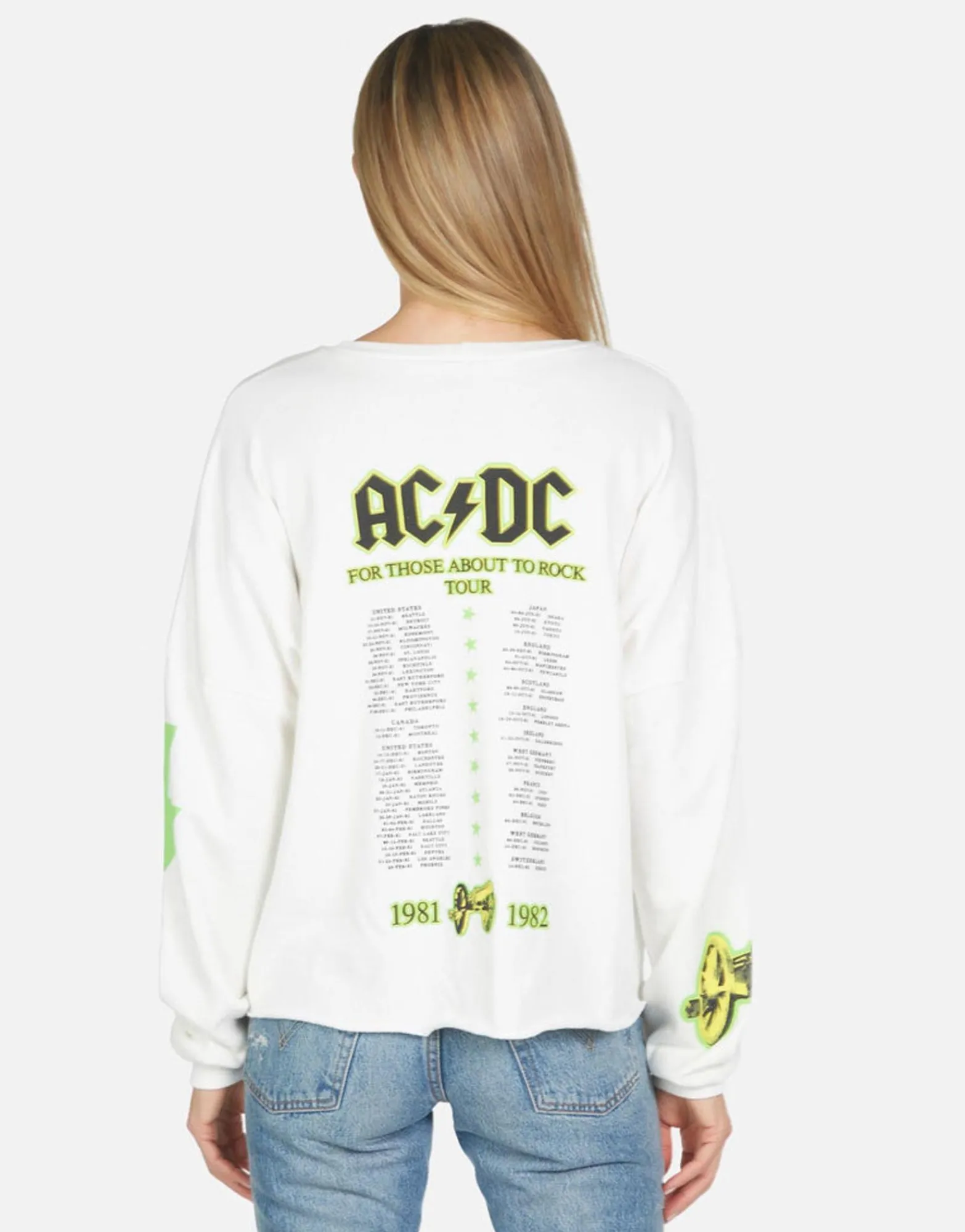 Shop Lee Ac/Dc Neon Stud Women Long Sleeve
