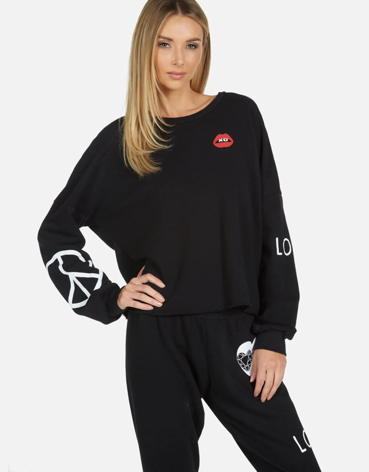 Best Lee Bling Heart Women Long Sleeve