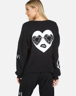 Best Lee Bling Heart Women Long Sleeve