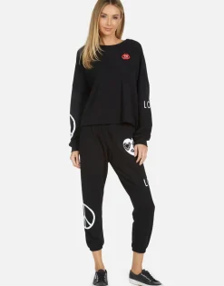 Best Lee Bling Heart Women Long Sleeve