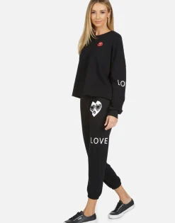 Best Lee Bling Heart Women Long Sleeve