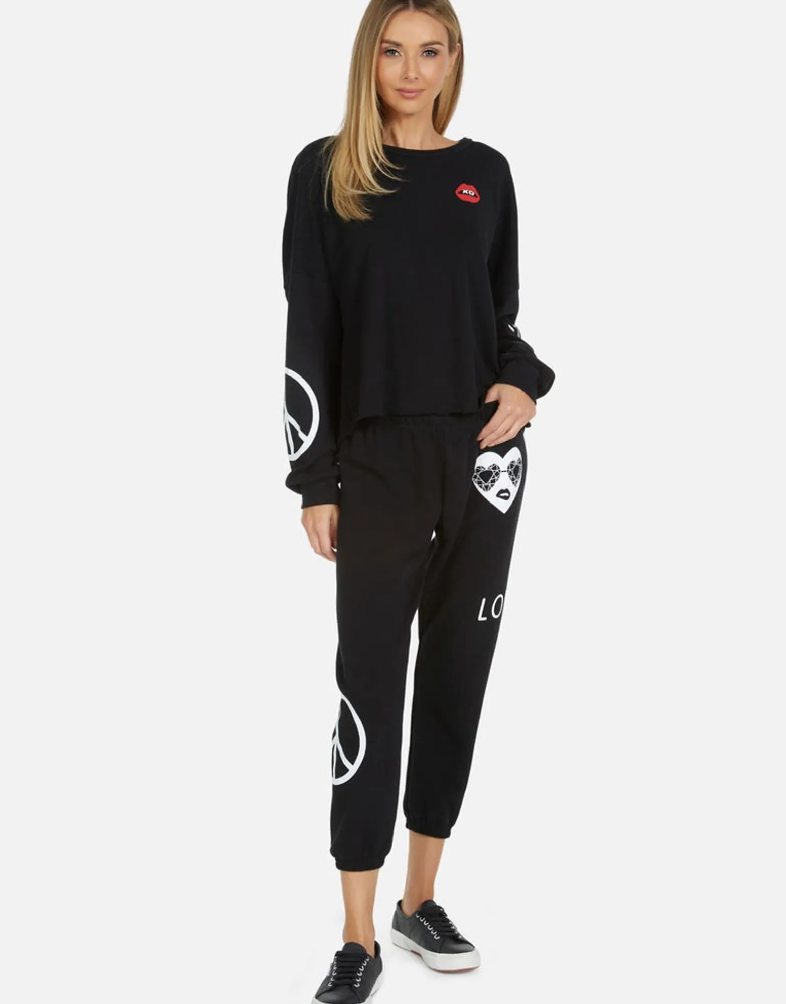 Best Lee Bling Heart Women Long Sleeve