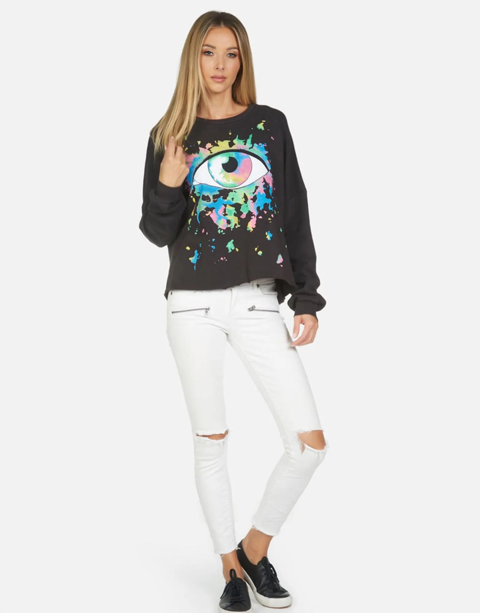 Best Sale Lee Watercolor Eye Women Long Sleeve