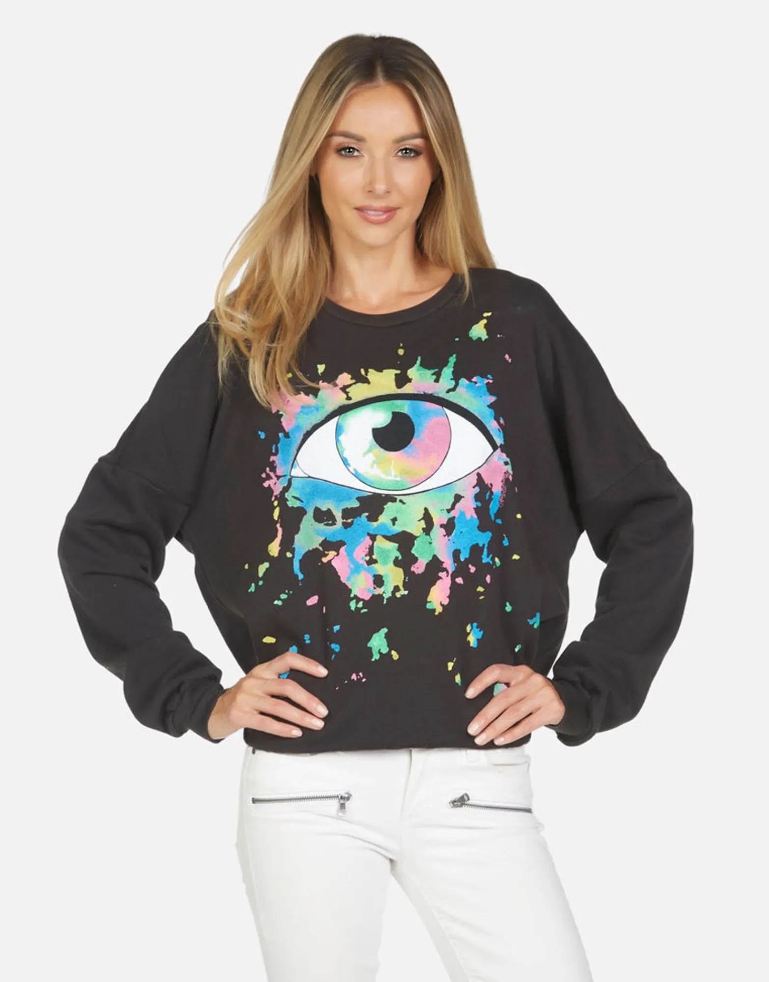 Best Sale Lee Watercolor Eye Women Long Sleeve