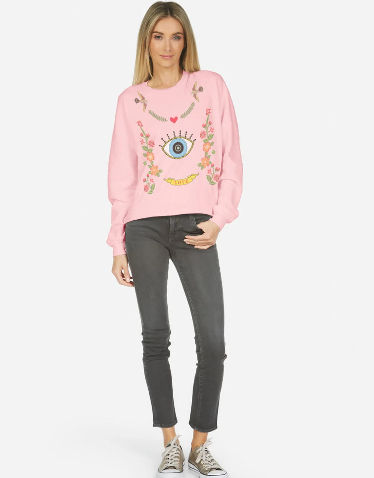Clearance Lee X Floral Eye Love Women Long Sleeve