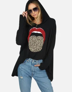 Flash Sale Leopard Tongue Pullover Hoodie | Wilma By Women Hoodies