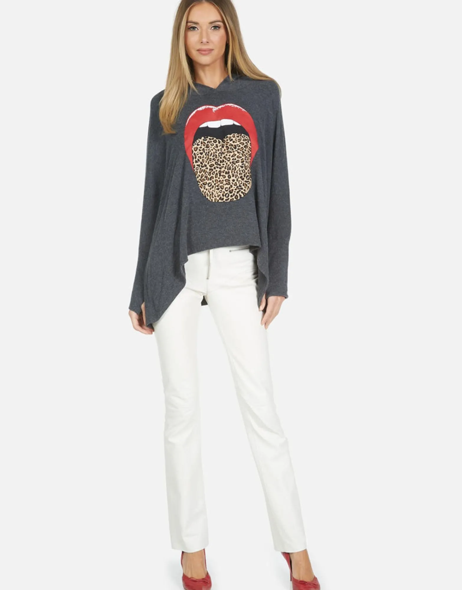 Flash Sale Leopard Tongue Pullover Hoodie | Wilma By Women Hoodies