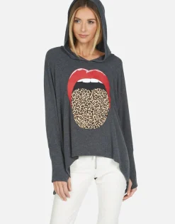 Flash Sale Leopard Tongue Pullover Hoodie | Wilma By Women Hoodies