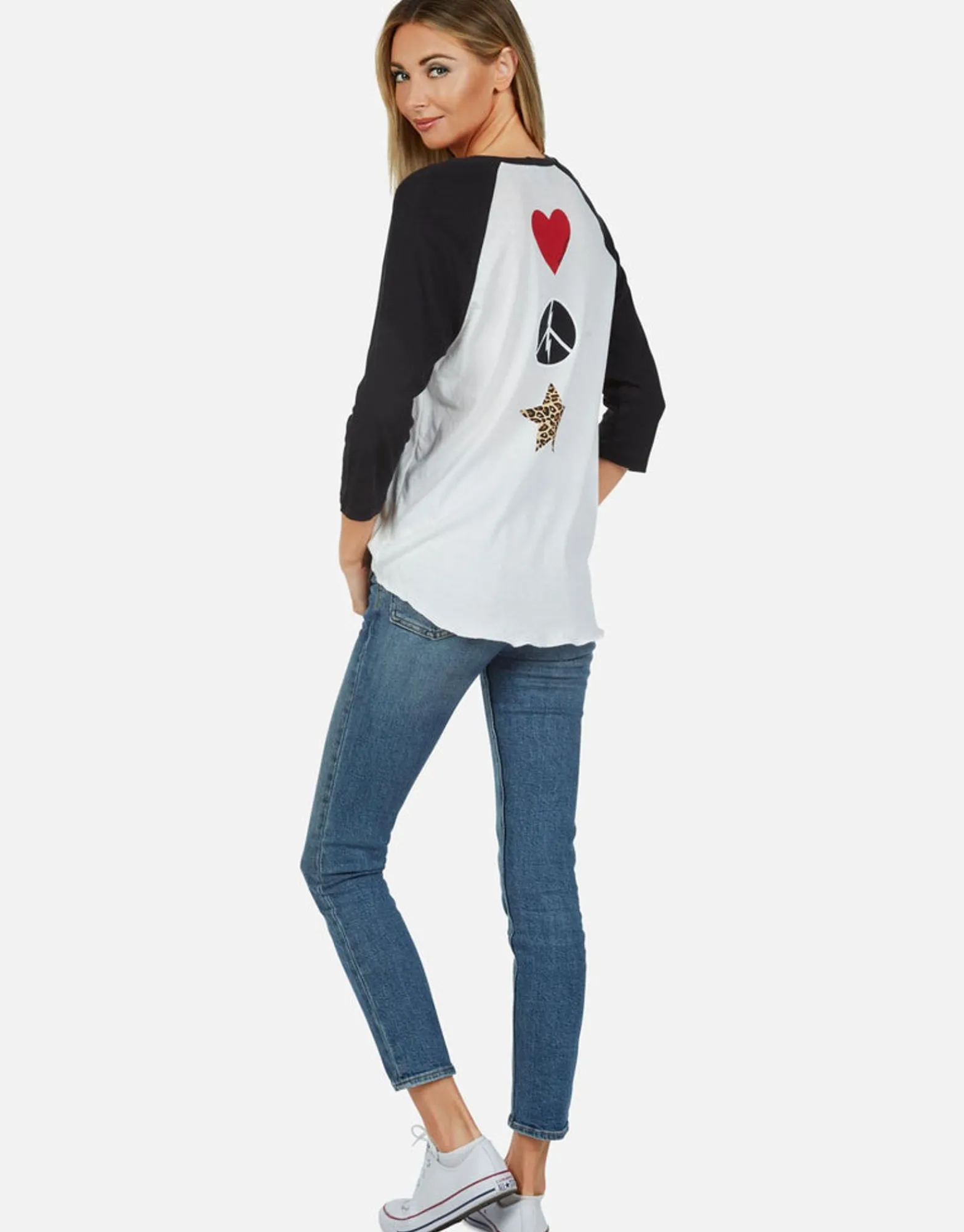 Clearance Leopard Tongue Vintage Baseball Tee | Kenya By Women Short Sleeve