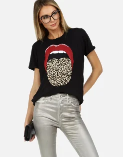 Online Leopard Tongue Vintage Ss Tee | Edda X By Women Short Sleeve