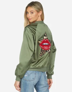 Outlet Levelle Leopard Star Lip Patch Women Jackets