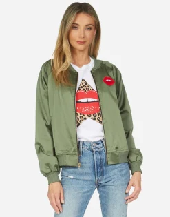 Outlet Levelle Leopard Star Lip Patch Women Jackets