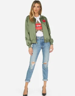 Outlet Levelle Leopard Star Lip Patch Women Jackets
